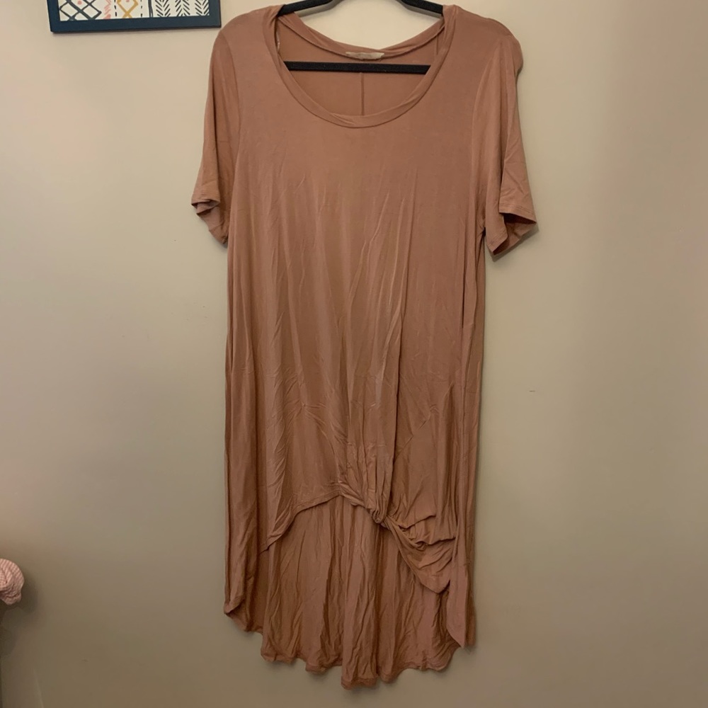 Blush knotted tunic